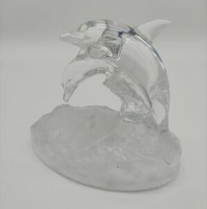 Glass Dolphin Decoration Paperweight